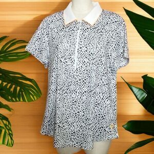 Jofit Women's Half Zip Animal Print Golf Polo